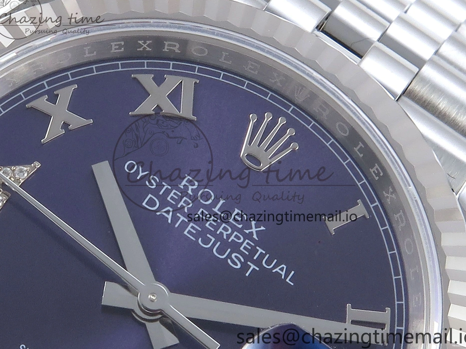 Purple Roman Edition 36 Diamonds DateJust on Bracelet A3235 Dial Jubilee Best EWEF 126234 0218